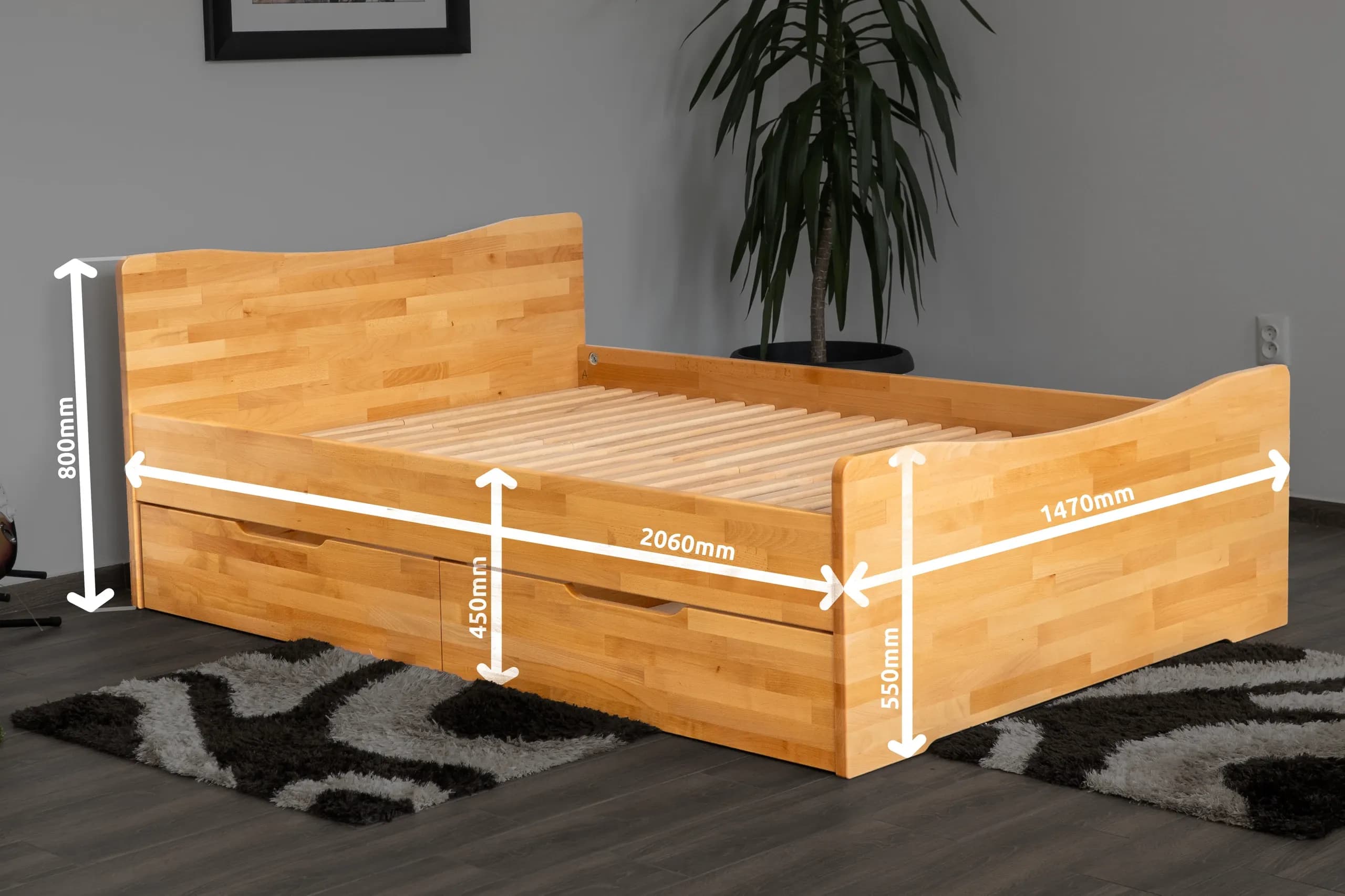 Leonardo Bed — dimensions 1